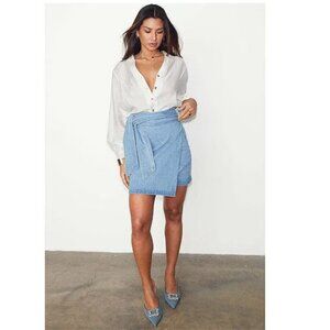 NWT Plus Size Never Fully Dressed Jaspre Denim Wrap Mini Skirt - Size 18​​